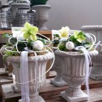 Steinsäule Dekoration Advent - Biancas Blumenstil