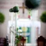 Kirchenbank Dekoration - Hochzeitsfloristik - Biancas Blumenstil - Rhön
